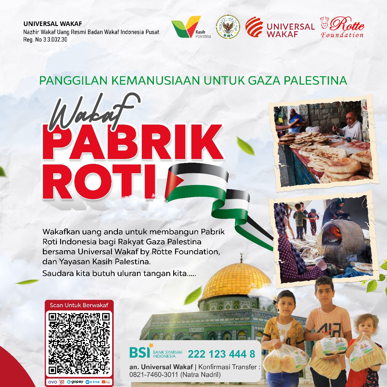 Wakaf Pabrik Roti Indonesia di Palestina