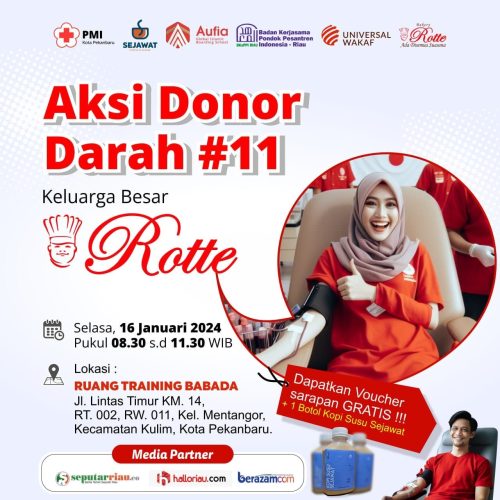 Aksi Donor Darah Keluar Besar Rotte Bakery