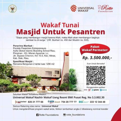 YUK, WAKAF PEMBANGUNAN MASJID KAROMATUL AUFIA
